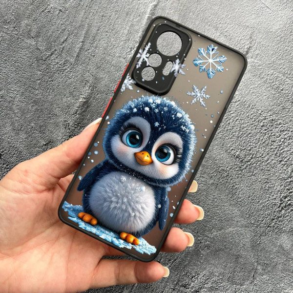 Чохол для Xiaomi 12 Lite з захистом камери новорічний милий пінгвін