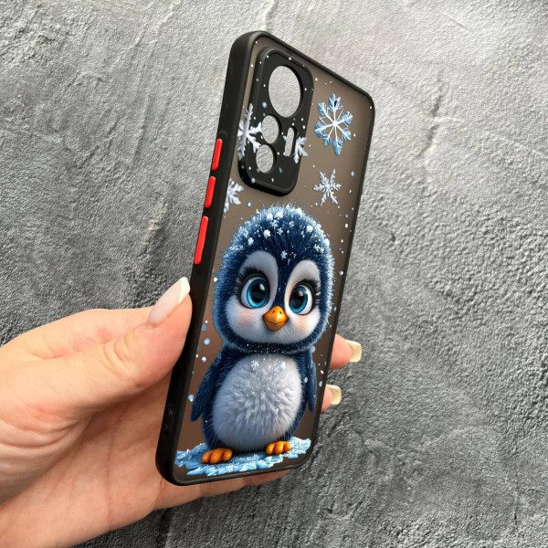Чохол для Xiaomi 12 Lite з захистом камери новорічний милий пінгвін
