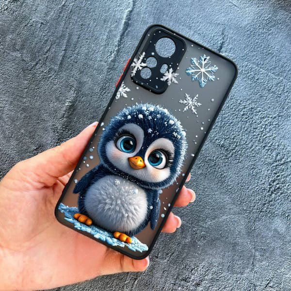 Чохол для Xiaomi 12 / 12x / 12s з захистом камери новорічний милий пінгвін