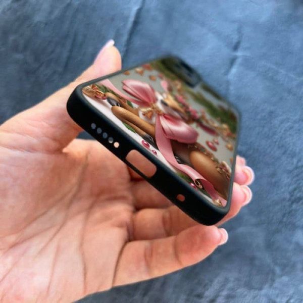 Чехол для Xiaomi 12 / 12x / 12s новогодний с защитой камеры Рождественский олененок