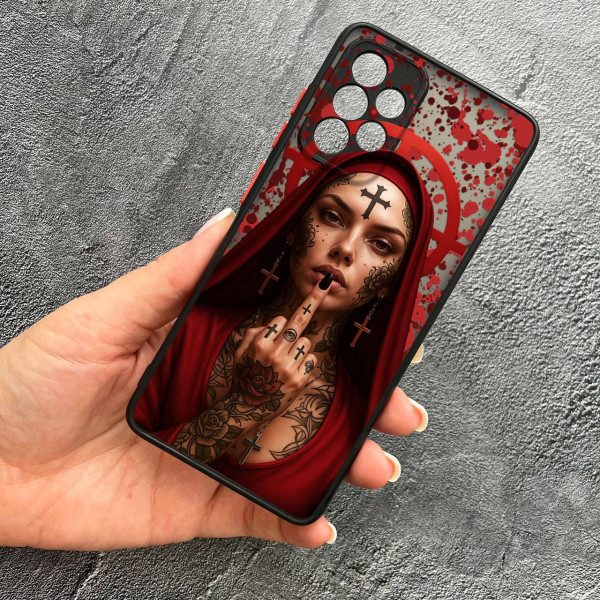Чехол для Samsung Galaxy A73 5G с защитой камеры Монашка бунтарка