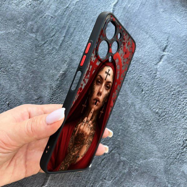 Чехол для Xiaomi Redmi 12 с защитой камеры Монашка бунтарка