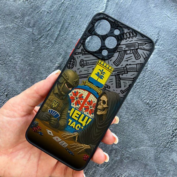 Чехол для Xiaomi Redmi 12 с защитой камеры военный игра со смертью