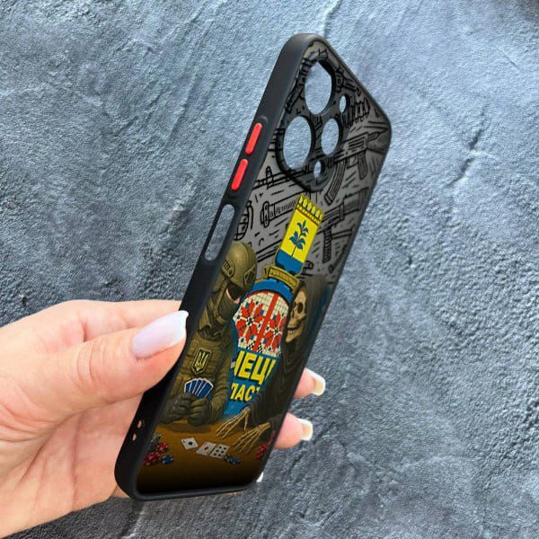 Чехол для Xiaomi Redmi 12 с защитой камеры военный игра со смертью
