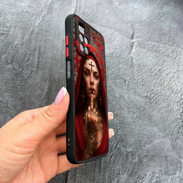 Чехол для Xiaomi Redmi 10 с защитой камеры Монашка бунтарка