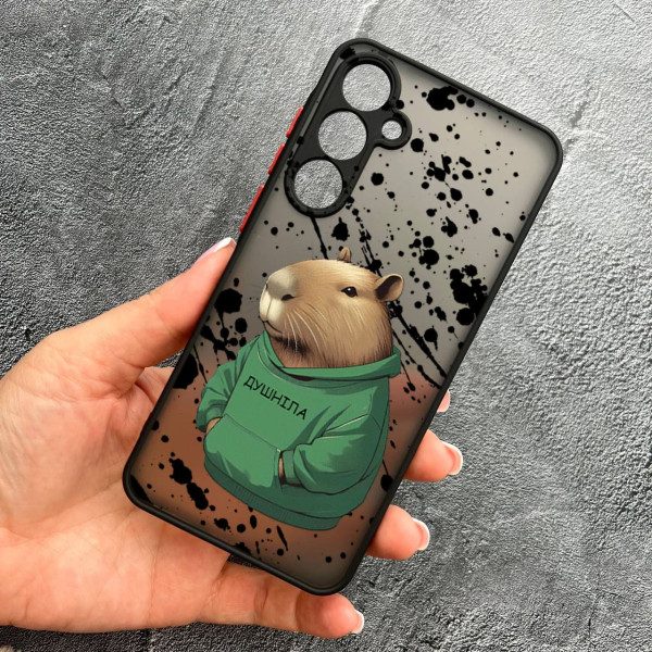 Чехол для Samsung Galaxy S25FE с защитой камеры с капибарой