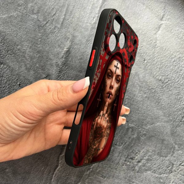 Чехол для iPhone 17 Pro Max с защитой камеры Монашка бунтарка