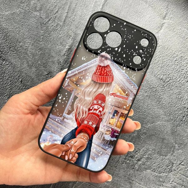 Чехол для iPhone 17 Pro Max с защитой камеры новогодняя сказка