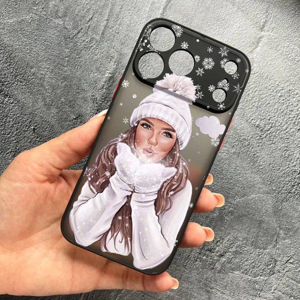 Чехол для iPhone 17 Pro Max с защитой камеры новогодний зимнее дыхание