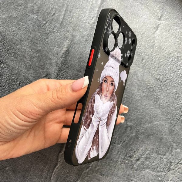Чехол для iPhone 17 Pro Max с защитой камеры новогодний зимнее дыхание