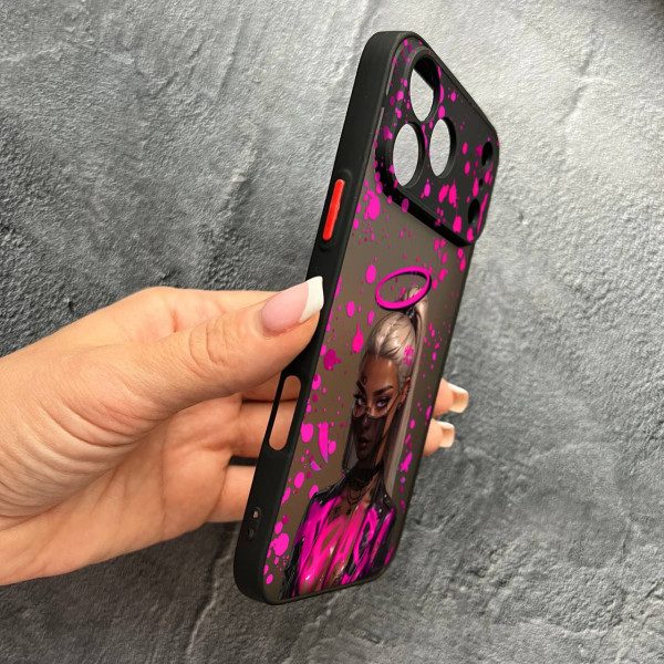 Чехол для iPhone 17 Pro Max с защитой камеры с девочкой бунтаркой