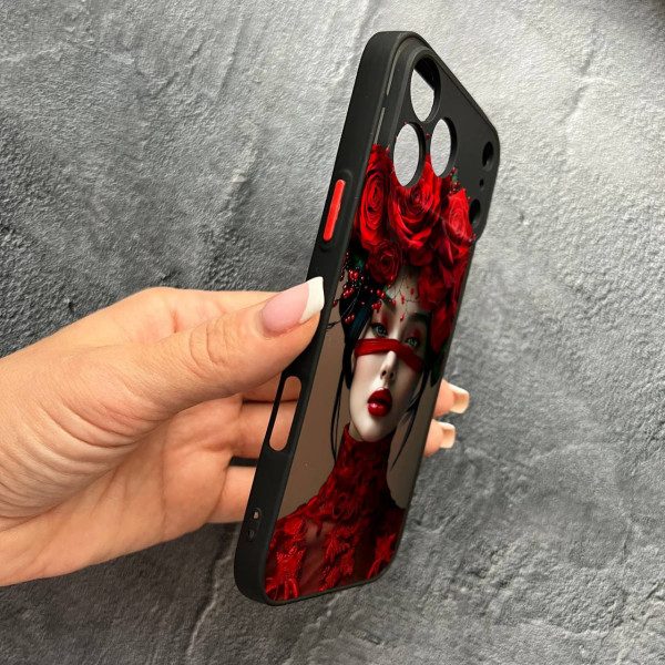 Чехол для iPhone 17 Pro Max с защитой камеры с девочкой и лентой