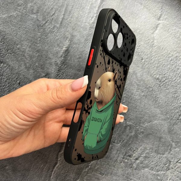 Чехол для iPhone 17 Pro Max с защитой камеры с капибарой