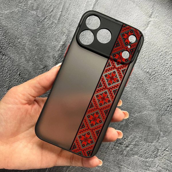 Чехол для iPhone 17 Pro Max с защитой камеры с вышиванкой Киевщина