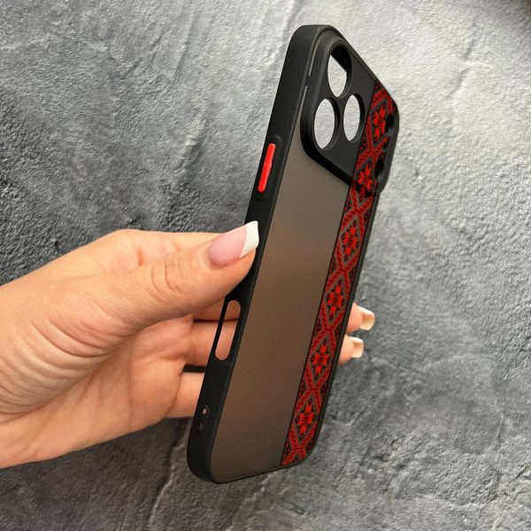 Чехол для iPhone 17 Pro Max с защитой камеры с вышиванкой Киевщина