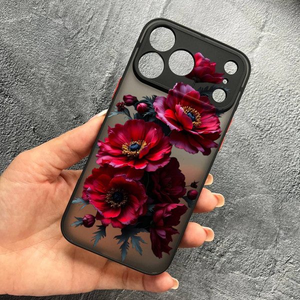 Чехол для iPhone 17 Pro Max с защитой камеры с цветами герберы