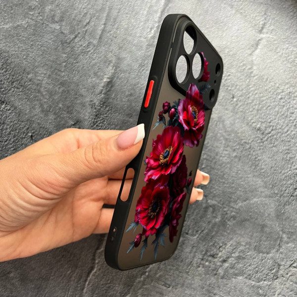 Чехол для iPhone 17 Pro Max с защитой камеры с цветами герберы