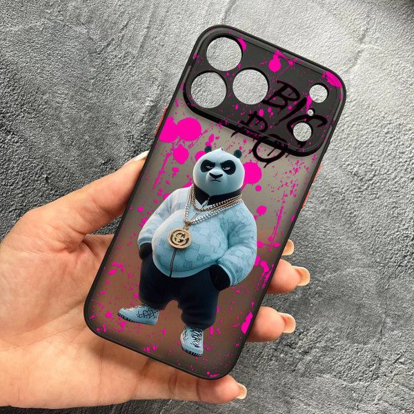 Чехол для iPhone 17 Pro Max с защитой камеры с пандой Кунг-Фу Big Po
