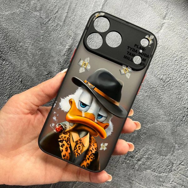 Чехол для iPhone 17 Pro Max с защитой камеры с Дональдом Даком