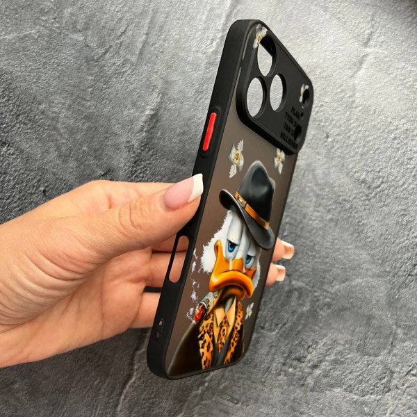 Чехол для iPhone 17 Pro Max с защитой камеры с Дональдом Даком
