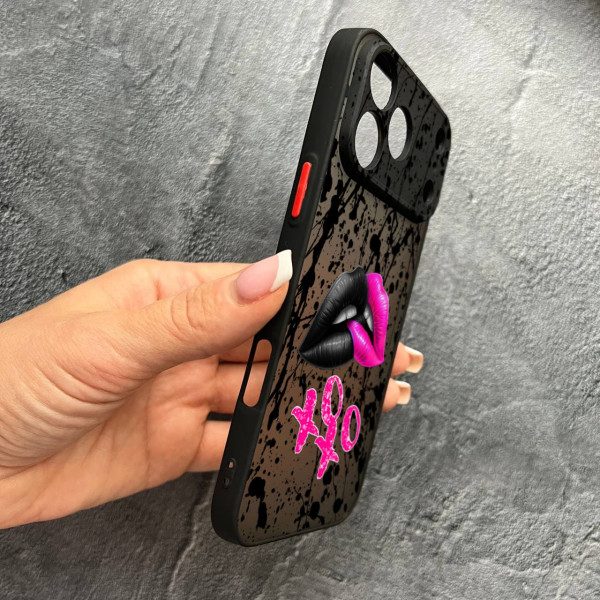 Чехол для iPhone 17 Pro Max с защитой камеры губы xoxo