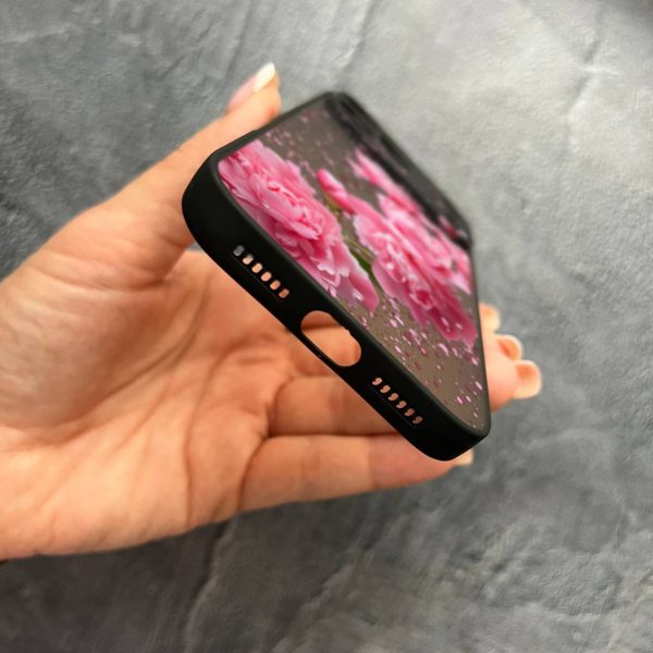 Чехол для iPhone 17 Pro Max с защитой камеры пионы весенние