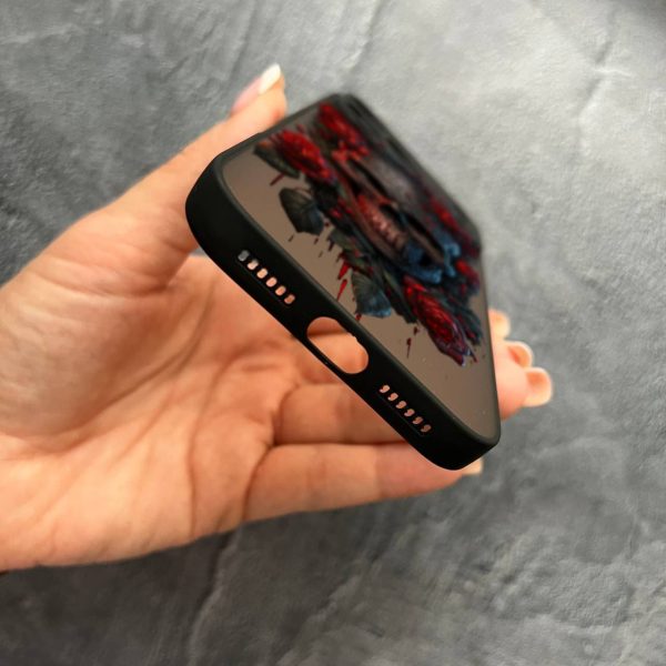 Чехол для iPhone 17 Pro Max с защитой камеры череп в розах