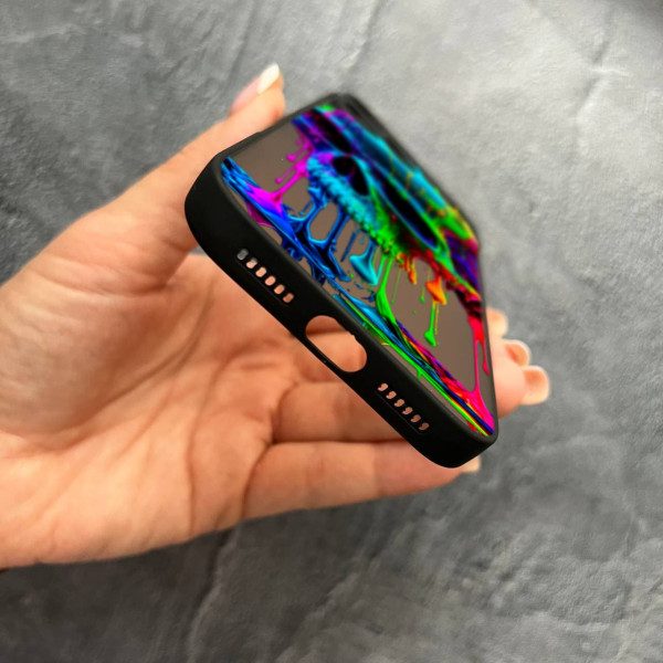 Чехол для iPhone 17 Pro Max с защитой камеры череп цветной