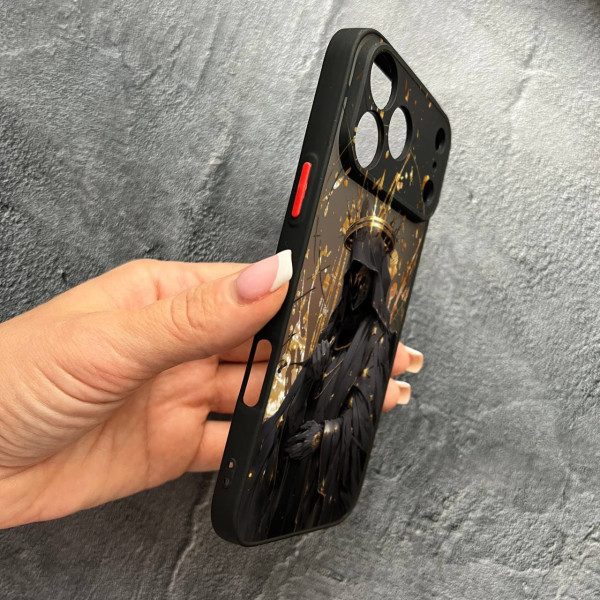 Чехол для iPhone 17 Pro Max с защитой камеры черный рыцарь