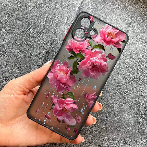 Чохол для Samsung Galaxy A07 з захистом камери з квітами та дощем