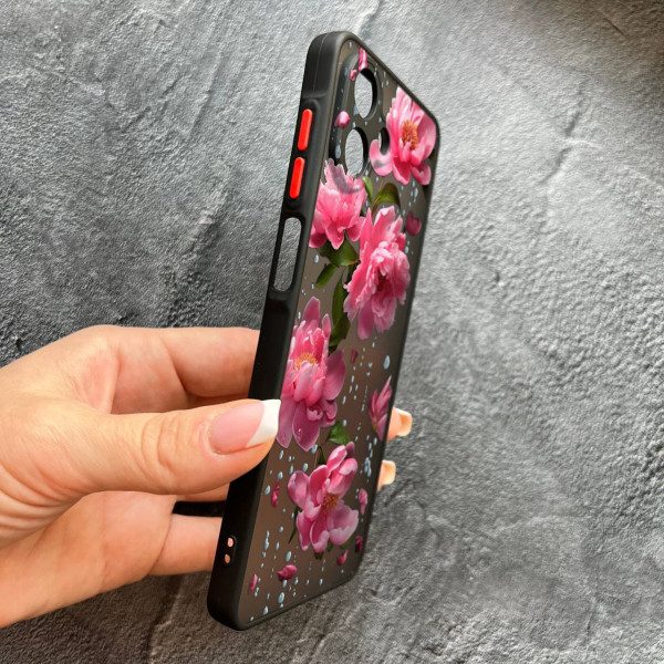 Чохол для Samsung Galaxy A07 з захистом камери з квітами та дощем