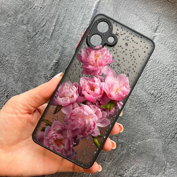 Чохол для Samsung Galaxy A07 з захистом камери з квітами та краплями
