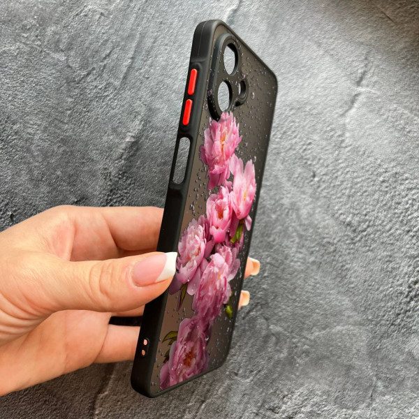 Чохол для Samsung Galaxy A07 з захистом камери з квітами та краплями