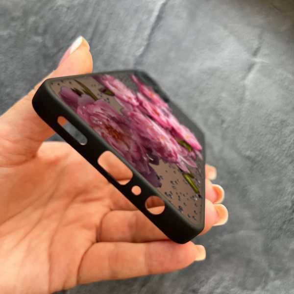 Чехол для Samsung Galaxy A07 с защитой камеры с цветами и каплями