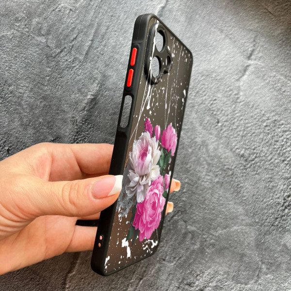 Чохол для Samsung Galaxy A07 з захистом камери з квітами півонії класичні