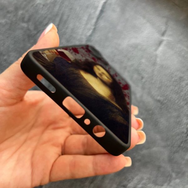 Чехол для Samsung Galaxy A07 с защитой камеры Мона Лиза с вином