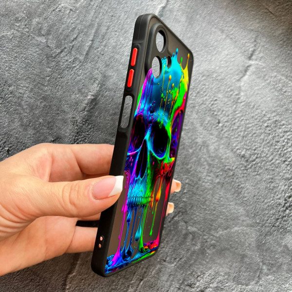 Чохол для Samsung Galaxy A07 з захистом камери череп кольоровий