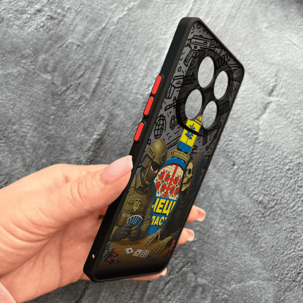 Чехол для Xiaomi Redmi Note 15 Pro 5G с защитой камеры военный игра со смертью