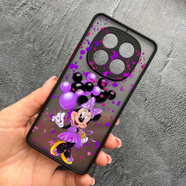 Чехол для Xiaomi Redmi Note 15 Pro Plus 5G с защитой камеры детский с Минни Маус и воздушными шариками