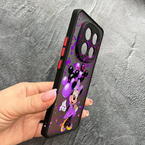 Чехол для Xiaomi Redmi Note 15 Pro Plus 5G с защитой камеры детский с Минни Маус и воздушными шариками