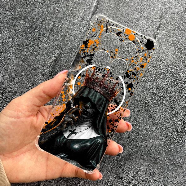 Чехол для Xiaomi Redmi Note 15 Pro Plus 5G с защитой камеры детский с Черной королевой противоударный прозрачный силиконовый чехол