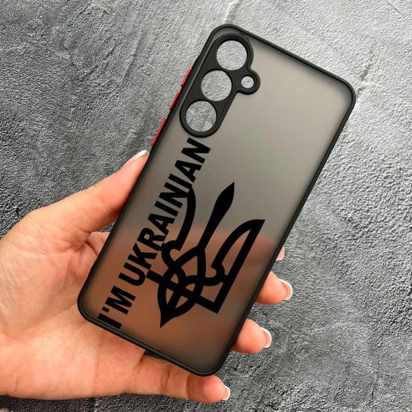 Чехол для Samsung Galaxy A37 5G патриотический с защитой камеры I`m Ukrainian