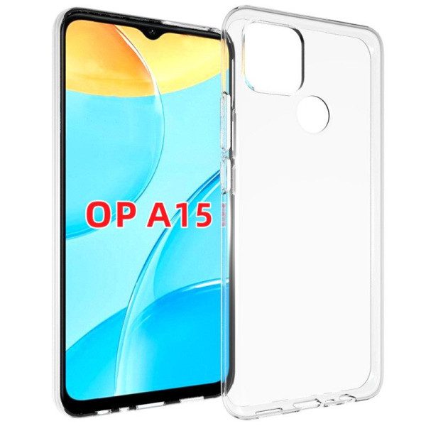 Чехол для Oppo A15s / A15 прозрачный силикон без дизайна