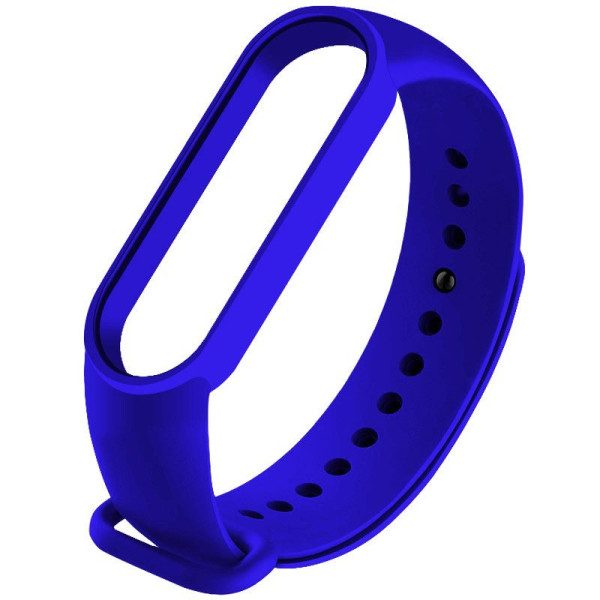 Ремешок для Xiaomi Mi Band 5 / 6 / 7 синий Shiny blue