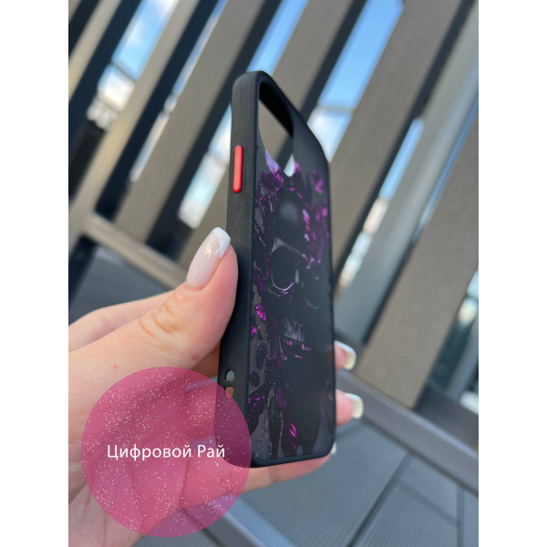 Чохол для IPhone 12 Mini череп фіолетові листя