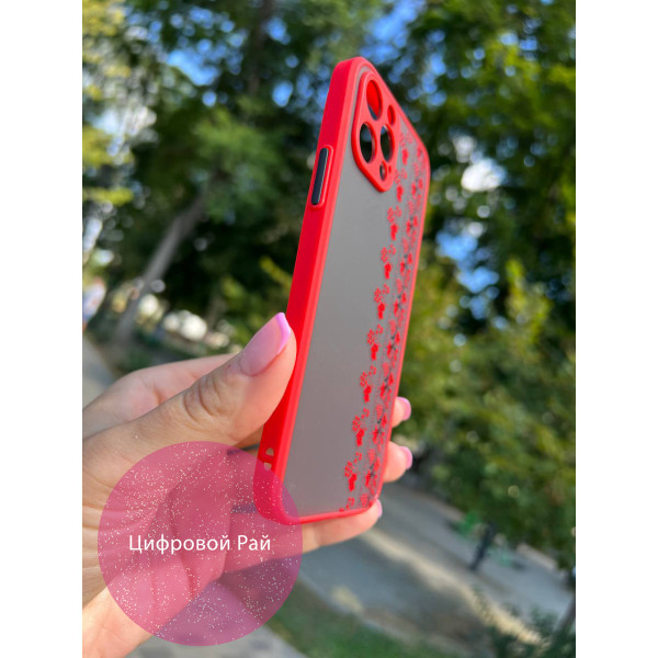 Чохол для IPhone 12 Pro вишиванка Харківщина червоний бортик 