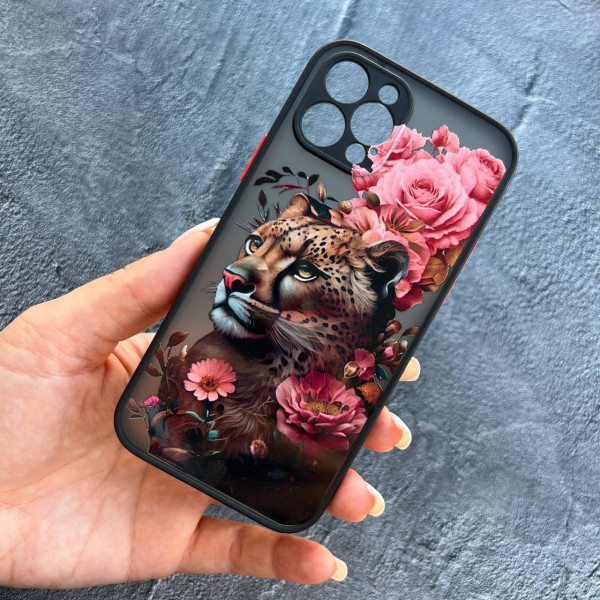 Чохол для iPhone 12 Pro леопард у квітах