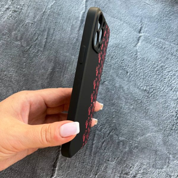 Чехол для IPhone 13 Pro Max софт-тач черный чехол с вышиванкой Харьковщина с лаковым покрытием