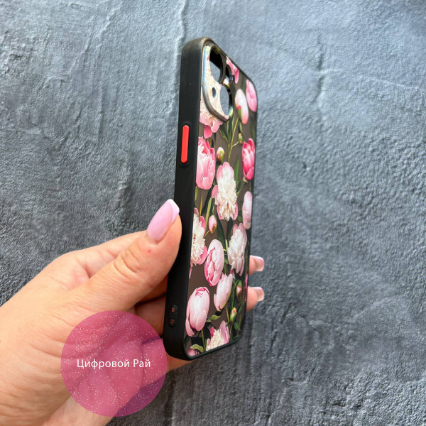 Чохол для iPhone 13 півонії квітучі