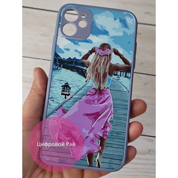 Чохол для IPhone 11 дівчинка в рожевому Мальдіви